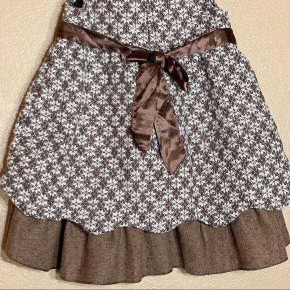 Girls beautiful brown dress size 6/6x - Picture 7 of 8